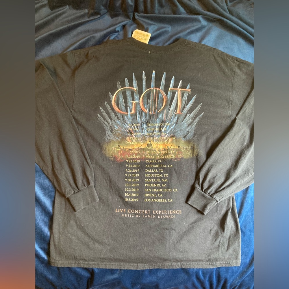 Game of Thrones - GOT - Symphony Tour Long Sleeve Tshirt - XL